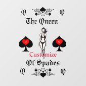 クイーンスペードタロットカードサンダー_コーブ ウィンドウサイン (シート)