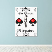 クイーンスペードタロットカードサンダー_コーブ キャンバスプリント (インサイチュ (ウッドフロア))