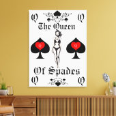 クイーンスペードタロットカードサンダー_コーブ キャンバスプリント (インサイチュ (リビング))