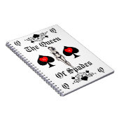 クイーンスペードタロットカードサンダー_コーブ ノートブック (右側)