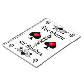 クイーンスペードタロットカードサンダー_コーブ ノートブック (左側)