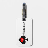 クイーンスペードタロットカードサンダー_コーブ ラゲッジタグ (裏面縦)