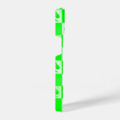 クイーンスペードiPhoneケース市松模様に緑QoS iPhoneケース (右側面)