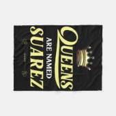 クイーンズの名前はSuarezギフト姓おもしろいBirthda フリースブランケット (正面(横))