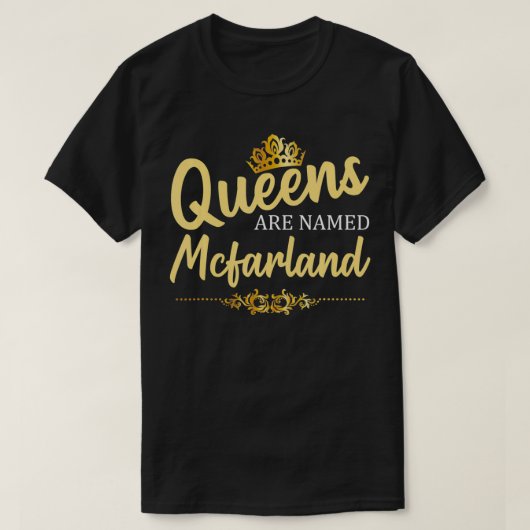 クイーンズはMCFARLANDギフト姓バットと名付おもしろいけられる Tシャツ (デザイン正面)