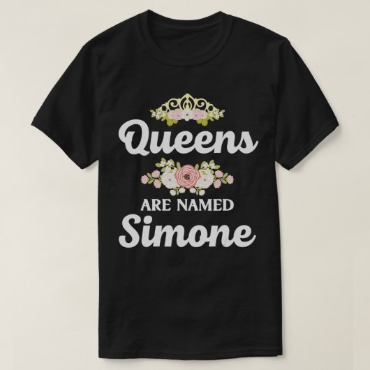 クイーンズはSIMONEギフトChと名付けらパーソナライズされたれおもしろいる Tシャツ (デザイン正面)