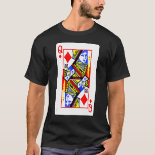 クイーンズオブダイアモンズトランプのポーカーカードゲームトランプ Tシャツ