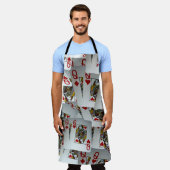 「クイーンズギャンビット：ポケットクイーンズの散在ペア」 エプロン (着用した状態)