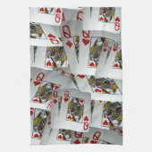 「クイーンズギャンビット：ポケットクイーンズの散在ペア」 キッチンタオル (縦)