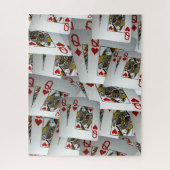 「クイーンズギャンビット：ポケットクイーンズの散在ペア」 ジグソーパズル (縦)