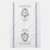 クイーンズザキッチン調理師シェフカスタムプリント キッチンタオル (縦)