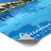 クイーンズタウンニュージーランドトラベルアートヴィンテージ ポスター (角)