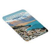 クイーンズタウンニュージーランドトラベルアートヴィンテージ マグネット (右側)