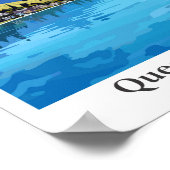 クイーンズタウンニュージーランドヴィンテージトラベルイラストレーション ポスター (角)