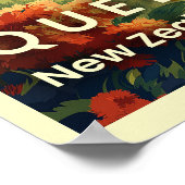 クイーンズタウン(ニュージーランド素晴らしマウンテンビュー) ポスター (角)