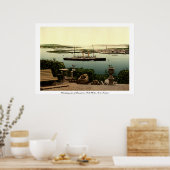 クイーンズタウン – Cobh Harbor Cork & ヴィンテージ蒸気船 ポスター (キッチン)