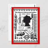 クイーンズダイヤモンドジュビリー記念はがき ポストカード (正面/裏面)