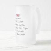 クイーンズトースト王室のフロおもしろいステッドビアマグ フロストグラスビールジョッキ (正面右)