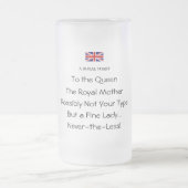 クイーンズトースト王室のフロおもしろいステッドビアマグ フロストグラスビールジョッキ (中央)