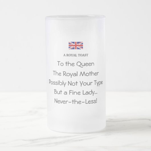 クイーンズトースト王室のフロおもしろいステッドビアマグ フロストグラスビールジョッキ (中央)