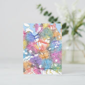 クイーンズニューヨークの地図 ポストカード (スタンド正面)