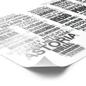 クイーンズニューヨークタイポグラフィポスター フォトプリント            (角)