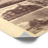 クイーンズニューヨーク1915アンティークパノラママップ ポスター (角)