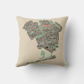 クイーンズニューヨークNYCワードアートマップ クッション (裏面)