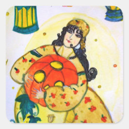 クイーンズハロウィーンステッカー スクエアシール