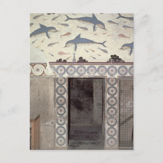 クイーンズバスルームのドルフィンフレスコ ポストカード (正面)