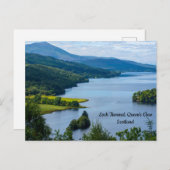 クイーンズビューのLoch Tummel、スコットランドのポストカード ポストカード (正面/裏面)