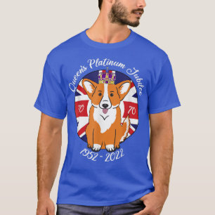 クイーンズプラチナジュビリー19522022王冠のコルギ Tシャツ