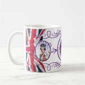 クイーンズプラチナジュビリー2022年記念マグカップ –  コーヒーマグカップ (左)