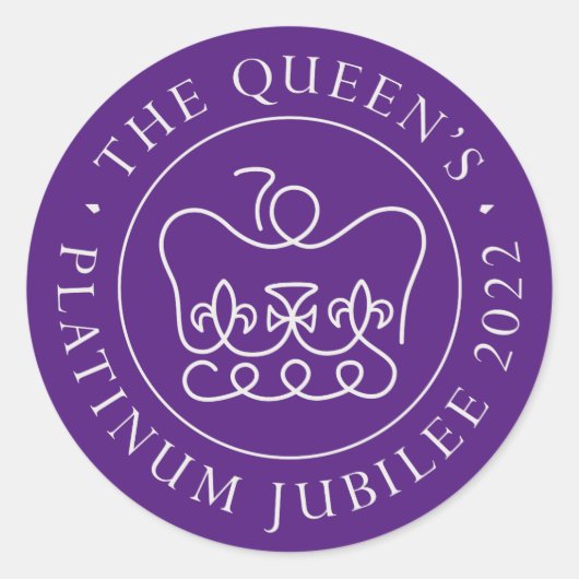 クイーンズプラチナジュビリー2022年70周年 ラウンドシール (正面)