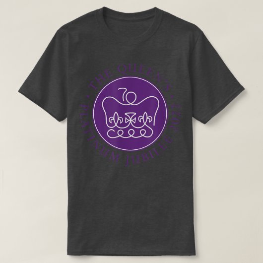 クイーンズプラチナジュビリー70年 Tシャツ (デザイン正面)