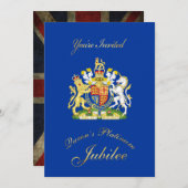 クイーンズプラチナムジュビリーパーティの招待状 招待状 (正面/裏面)