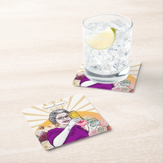 クイーンズプラチナ70周年記念ビールコースター スクエアペーパーコースター (インサイチュ)