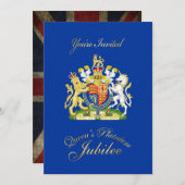 クイーンズプラトニウムジュビリーパーティの招待状 招待状 (正面/裏面)