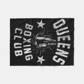 クイーンズボクシングクラブ – ヴィンテージボク動揺してサー フリースブランケット (正面(横))