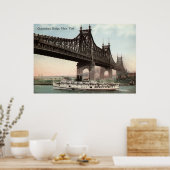 クイーンズボロブリッジ,ニューヨーク市1915ヴィンテージ ポスター (キッチン)