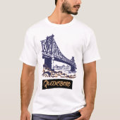 クイーンズボロ橋 グラフィックアート Tシャツ (正面)