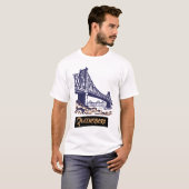 クイーンズボロ橋 グラフィックアート Tシャツ (正面フル)