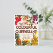 クイーンズランドオーストラリアのヴィンテージ旅行 ポストカード (スタンド正面)