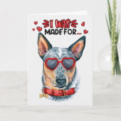 クイーンズランドヒーラードッグ愛してあなたをバレンタイン シーズンカード (正面)