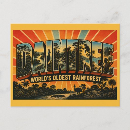 クイーンズランド州のデイントリー熱帯雨林 世界最古の熱帯雨林 ポストカード (正面)