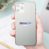 クイーンズランド製バーコードフラグステッカー シール (スマートフォン)