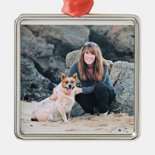 クイーンズランド赤いHeeler -ルーシー メタルオーナメント (正面)