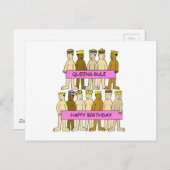 クイーンズルールマンガマンが王冠を被る ポストカード (正面/裏面)