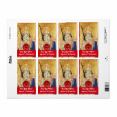 クイーンズヴィンヤード赤ワインのワックスシール/アンティークタロット ラベル (フルシート)