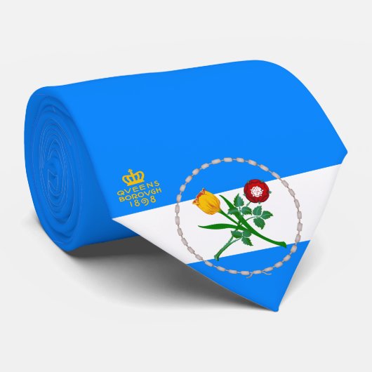 クイーンズ州旗（ニューヨーク市特別区） ネクタイ (ロール)